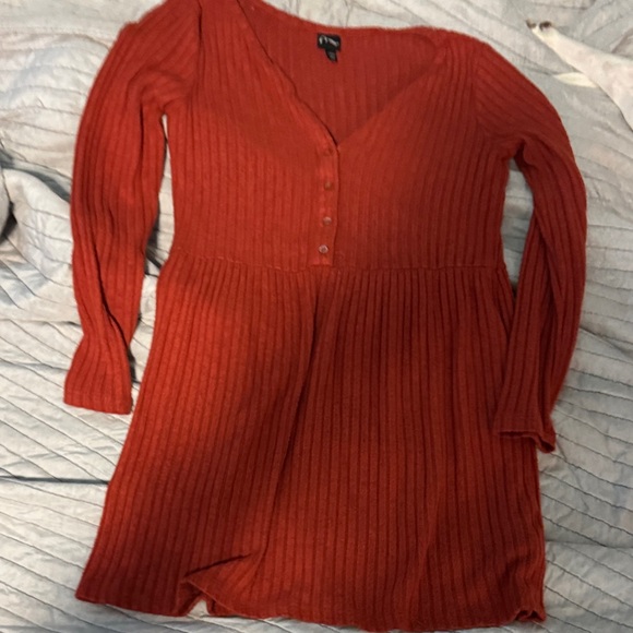 Art Class Rust Ribbed Dress - Picture 1 of 1